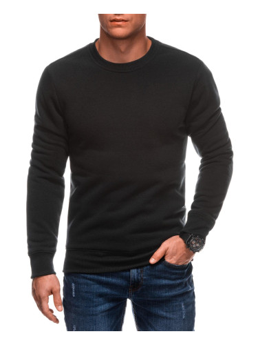 Edoti BASIC men's uniform round neck sweatshirt - black