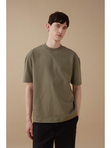 DEFACTO Oversize Wide Pattern Crew Neck Basic Plain Short Sleeve T-Shirt