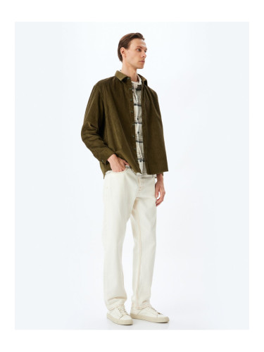 Koton Long Sleeve Cotton Corduroy Shirt