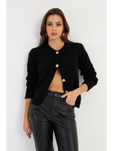 Cool & Sexy Women's Black Cardigan YV285