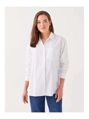 LC Waikiki Plain Long Sleeve Poplin Shirt for Pregnant Women