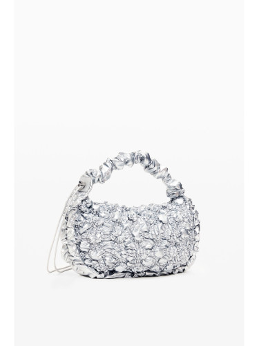 Women's handbag in silver color Desigual Flossy Eibar - Women's