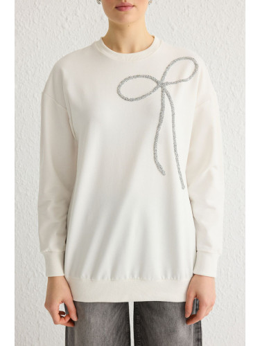 Trendyol Ecru 2 Yarn Knitted Sweatshirt Without Raising