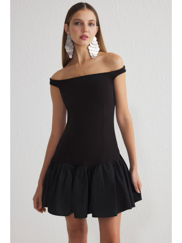 Trendyol Black Waist Open Woven Dress