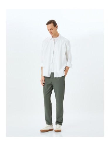 Koton Slim Fit Chino Trousers with Elastic Detail