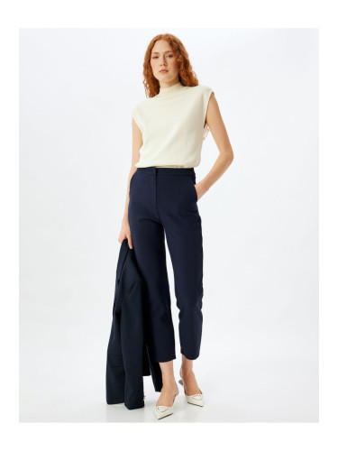 Koton Cigarette Fabric Trousers with Pocket Short Leg