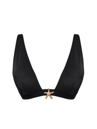 Trendyol Black*001 Plain Accessory Strappy Bikini Top