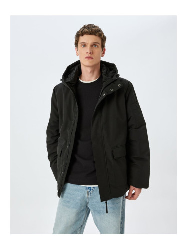 Koton Zippered Slim Fit Hooded Jacket