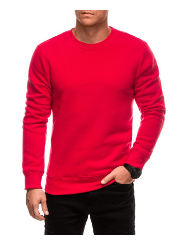 Edoti BASIC men's uniform round neck sweatshirt - red