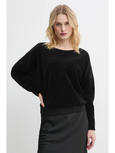 Кадифен суичър G-Star в черно с изчистен дизайн D25747-D428