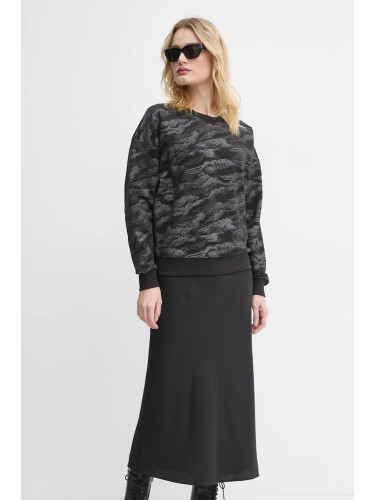 Памучен суичър G-Star в черно с десен D25169-D865