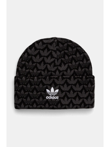 Шапка adidas Originals Monogram в черно от плътен трикотаж IY4043