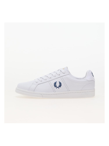 Сникърси FRED PERRY B721 Leather/ Towelling Wht/ Shade Cobalt EUR 46