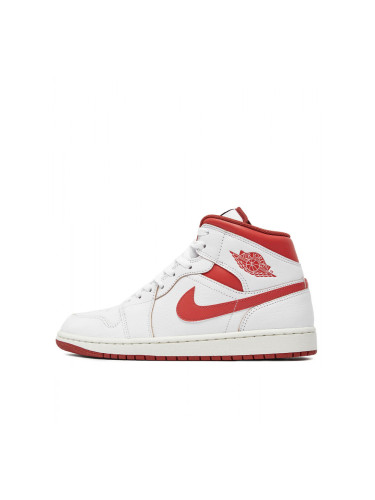 NIKE Air Jordan 1 Mid Se Shoes White/Red