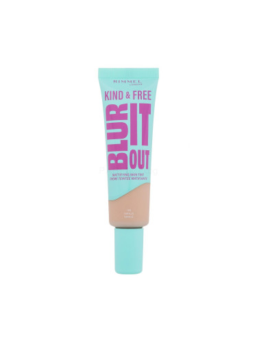 Rimmel London Kind & Free Blur It Out Mattifying Skin Tint Фон дьо тен за жени 30 ml Нюанс 180 Vanilla