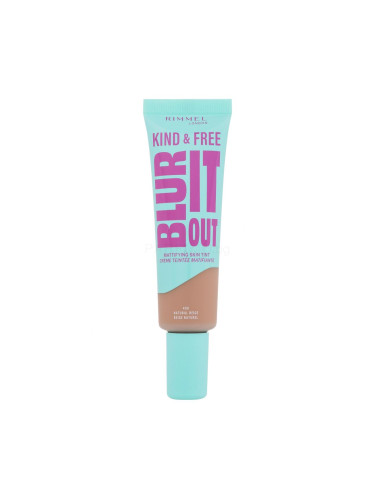 Rimmel London Kind & Free Blur It Out Mattifying Skin Tint Фон дьо тен за жени 30 ml Нюанс 400 Natural Beige