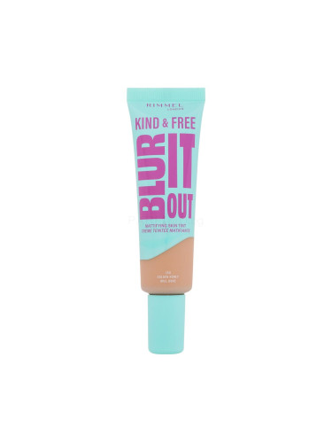 Rimmel London Kind & Free Blur It Out Mattifying Skin Tint Фон дьо тен за жени 30 ml Нюанс 350 Golden Honey