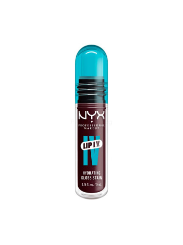 NYX Professional Makeup Lip I.V. Hydrating Gloss Stain Блясък за устни за жени 5 ml Нюанс 14 Mauve N’ Moist!