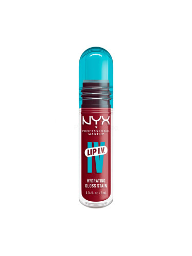 NYX Professional Makeup Lip I.V. Hydrating Gloss Stain Блясък за устни за жени 5 ml Нюанс 10 Berry Thirsty