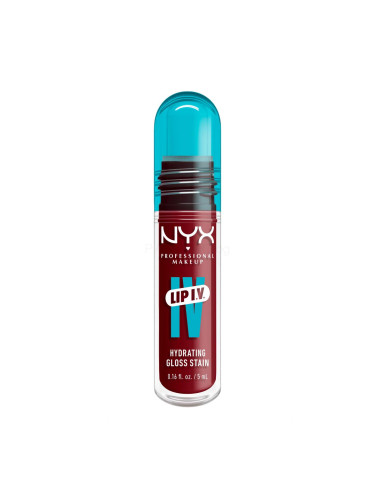 NYX Professional Makeup Lip I.V. Hydrating Gloss Stain Блясък за устни за жени 5 ml Нюанс 13 Cranberry Splash