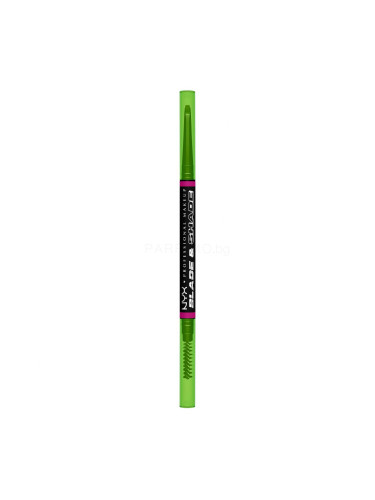 NYX Professional Makeup Blade & Shade Dual Edge Brow Pencil Молив за вежди за жени 0,06 g Нюанс 12 Black