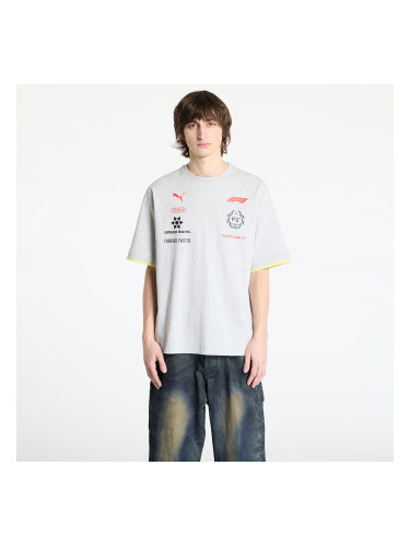 Тениска Puma F1 Racing Tee Light Gray Heather XL