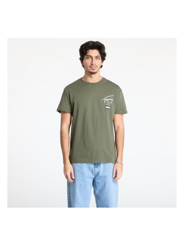 Тениска Tommy Jeans Regular Tommy Signature Tee Green M