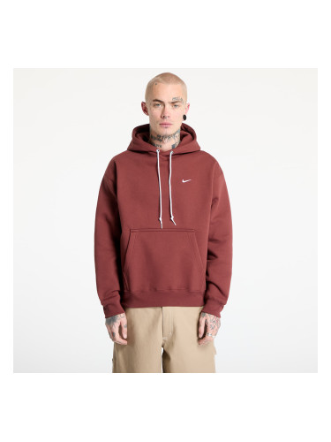 Суитшърт Nike Solo Swoosh Men's Fleece Pullover Hoodie Dark Pony/ White S