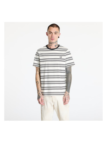 Тениска FRED PERRY Sport Fine Stripe T-Shirt Ecru/ Black L