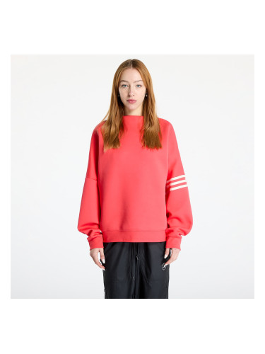 Суитшърт adidas Neuclassics Oversized Mock Neck Sweatshirt Real Coral/ Cream White L