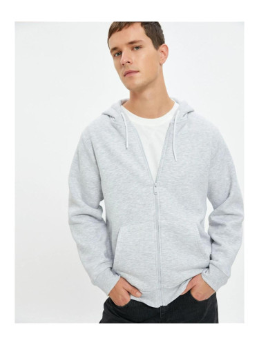 Koton 4wam70029mk 031 Gray Men's Cotton Jersey Sweatshirt