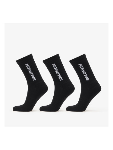 Чорапи Salomon Everyday Crew Socks 3-Pack Black/ Black XL