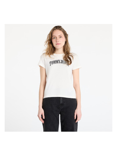 Тениска Tommy Jeans Regular Floral Varsity Tee White M