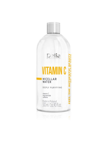 Delia Cosmetics Authentic Beauty Vitamin C почистваща мицеларна вода с витамин С 500 мл.