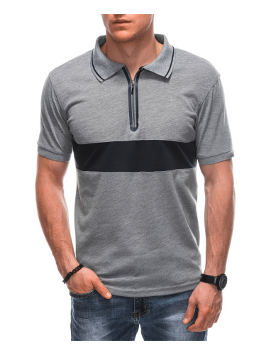 Edoti Men's plain polo shirt