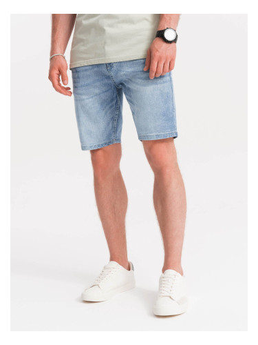 Ombre Men's denim short shorts - light blue