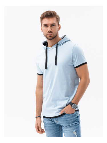 Ombre Men's plain hooded t-shirt