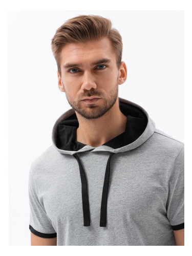 Ombre Men's plain hooded t-shirt