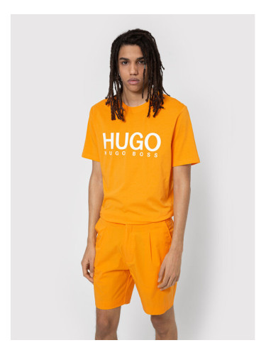 Hugo Тишърт Dolive212 50447980 Оранжев Regular Fit