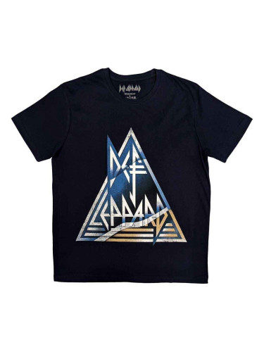 Def Leppard Риза Triangle Logo Unisex Navy Blue S