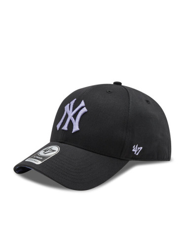 47 Brand Шапка с козирка Mlb New York Yankees Enamel Twist Under '47 Mvp B-ENLSP17CTP-BK Черен