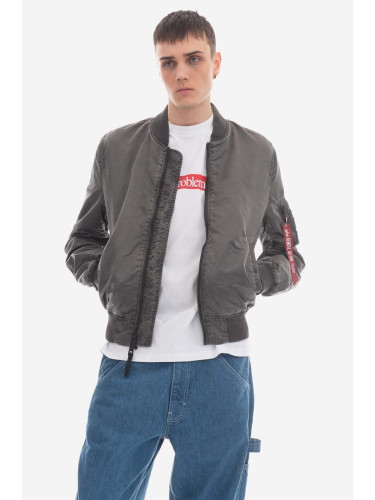 Яке бомбър Alpha Industries MA-1 VF LW Battlewash 106110 89 в черно преходен модел