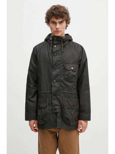 Barbour Field Wax Parka в зелено преходен модел MWX2349