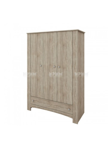 Гардероб модел Ретро 260, трикрилен, с чекмедже