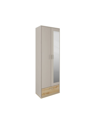 Гардероб за антре Mod 4076, Сатен и дъб артисан