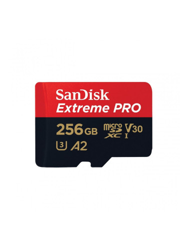 SanDisk Extreme PRO microSDXC 256GB + SD Adapter + 2 years RescuePRO Deluxe up to 200MB/s & 140MB/s Read/Write speeds A2 C10 V30 UHS-I U3; EAN:619659188542