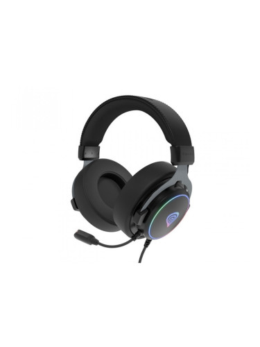 Слушалки Genesis Headset Neon 764 with microphone, RGB illumination, USB, Black