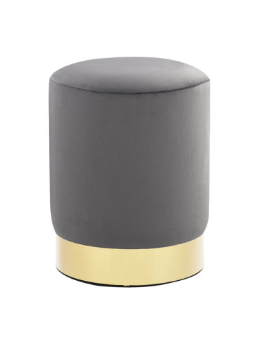 Sonata H Табуретка, тъмносиво и златисто, кадифе