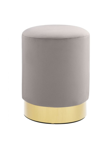 Sonata H Табуретка, светлосиво и златисто, кадифе