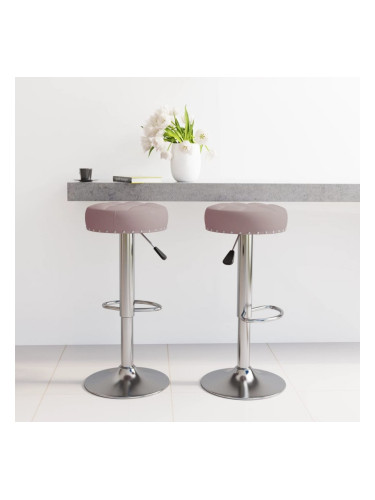 Sonata H Бар табуретки, 2 бр, таупе, текстил